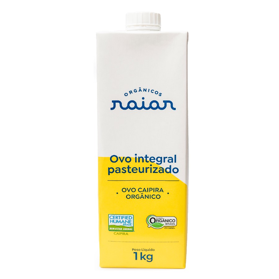 Ovo integral pasteurizado Raiar, caixa de 1 kg